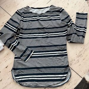 Old Navy Black and White Striped Shirt